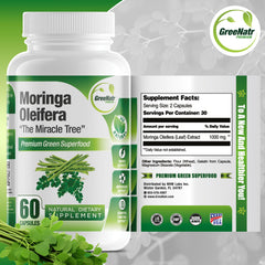 Close-up of Moringa capsules showing texture