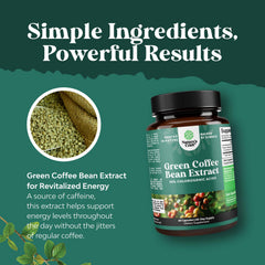 Green coffee bean extract powder capsules