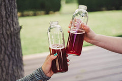 Bottle angled to showcase the label