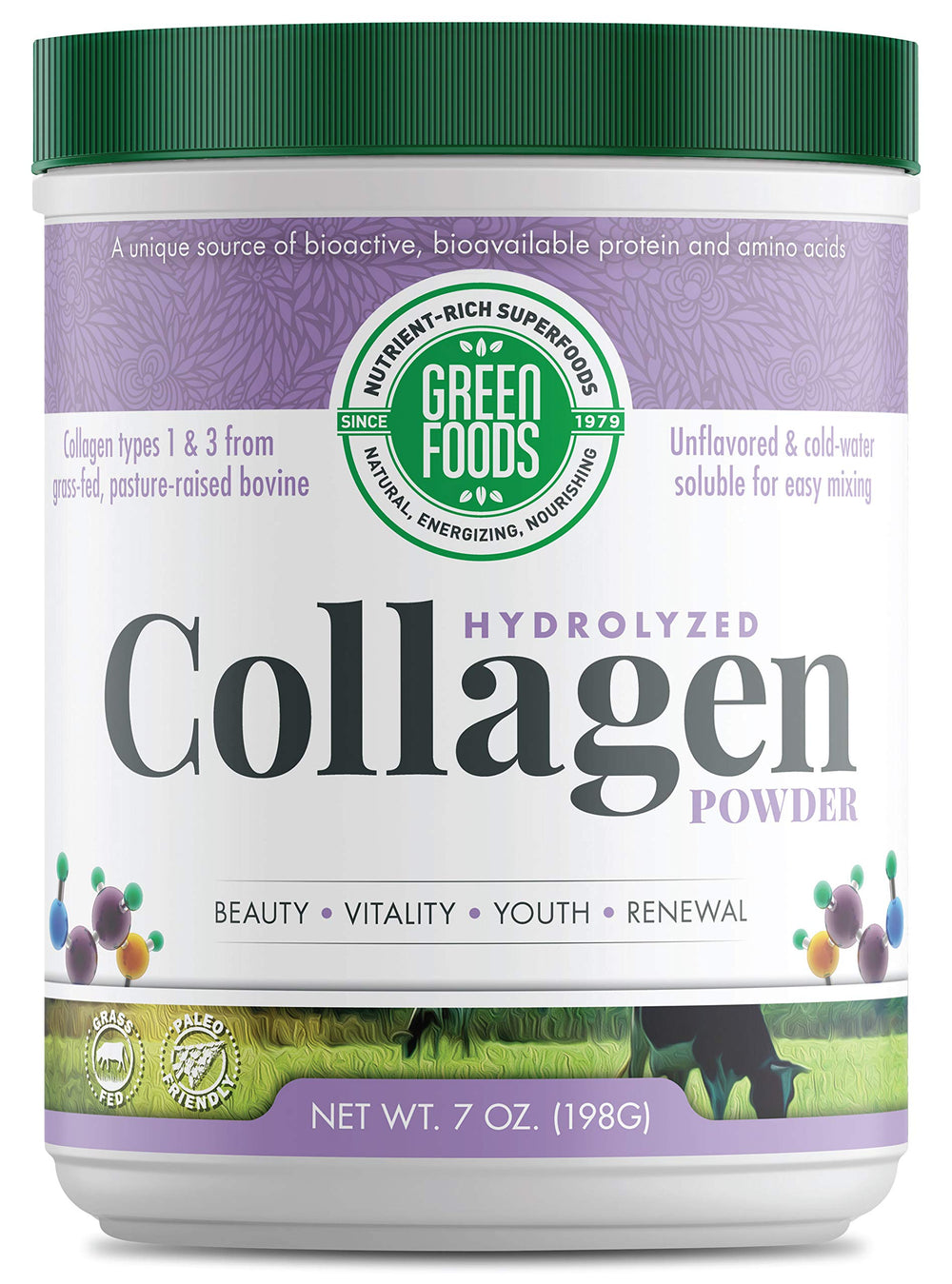 Green Foods Grass-Fed Hydrolyzed Collagen Peptides bottle