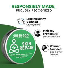 Green Goo organic formula is paraben-free for clean skincare.