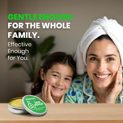 Green Goo skin repair application shows versatile use on dry patches.