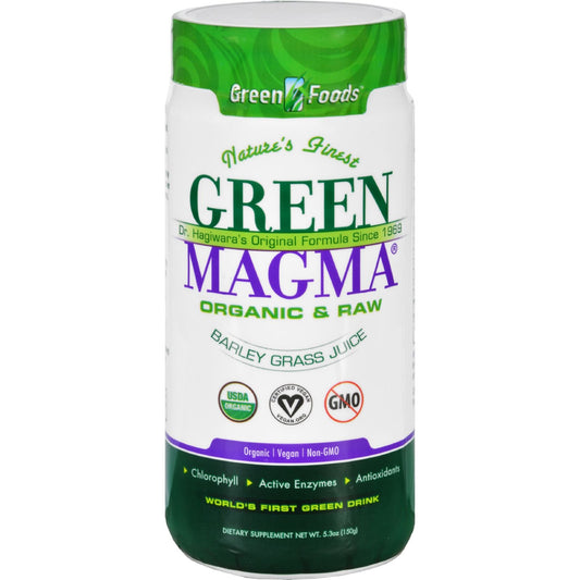 Green Foods Green Magma 5.3 oz bottle label