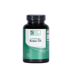 Bottle of Green Pasture Concentrated Butter Oil Capsules with label