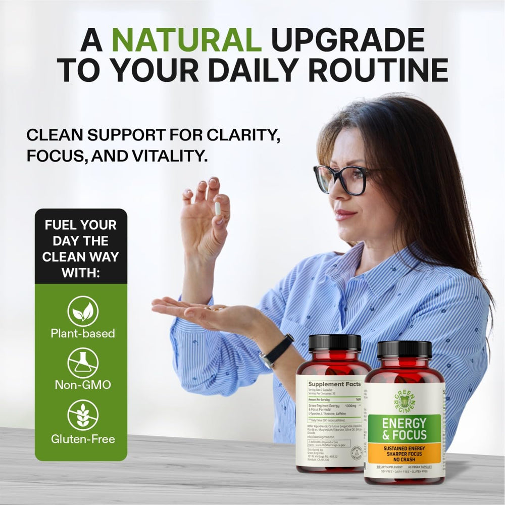 Vegan, non-GMO, gluten-free supplement packaging
