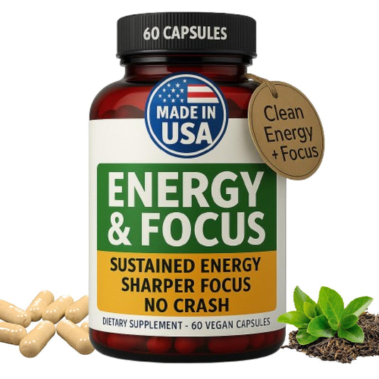 Green Regimen Energy & Focus capsules bottle with label