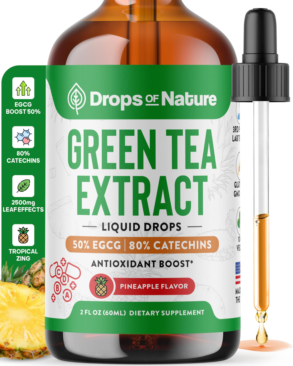 2oz bottle of Green Tea 10:1 Extract with 50% EGCG liquid drops