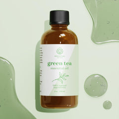 Green Tea Essential Oil being used for aromatherapy in a diffuser