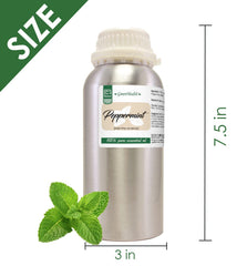 Close-up of GreenHealth Peppermint Essential Oil aluminum bottle cap