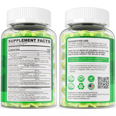 Lifestyle scene with greens gummies for daily energy