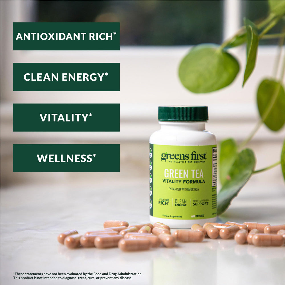 Greens First product packaging and label