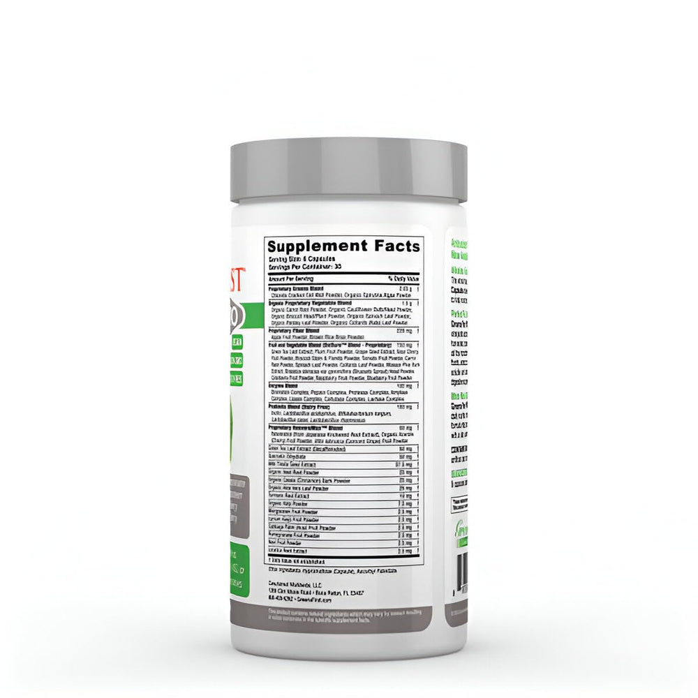 Greens First Phytonutrient capsules packaging emphasizes natural ingredients