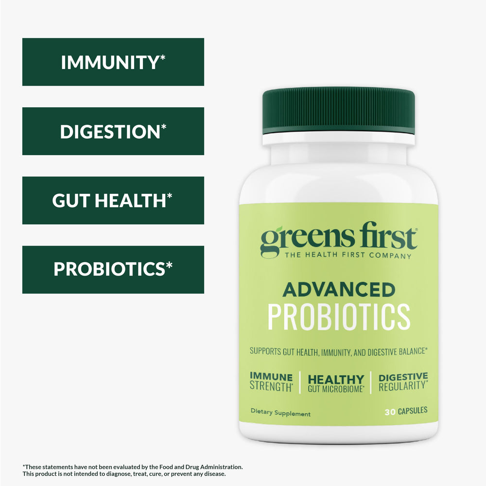 Product label highlighting 20 Billion CFU and FOS soluble fiber