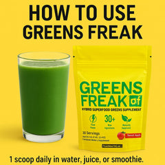 Greens Freak detox and digestion support features