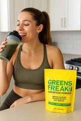 Eco-friendly resealable pouch packaging for Greens Freak