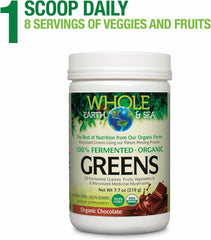 Greens powder scoop mixed in water