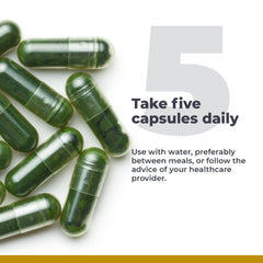 Greens capsules packaging for daily wellness