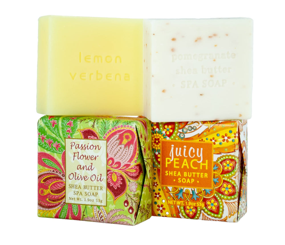 Greenwich Bay Fruity Soap Sampler Juicy Peach bar enriched with shea butter for nourishment