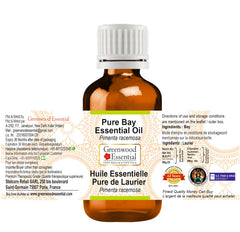 Steam-distilled Pimenta racemosa essential oil close-up
