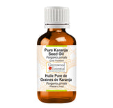 Greenwood Essential Karanja Seed Oil bottle showing pure carrier oil for lightweight skincare
