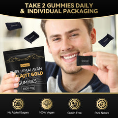 Travel-friendly packaging for Grevol Himalayan Shilajit Gummies