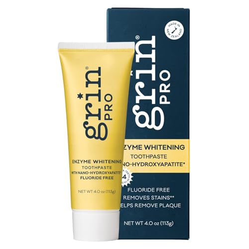 Grin Pro Enzyme Whitening Toothpaste tube and packaging