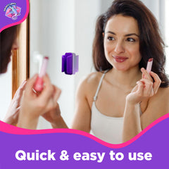 Grippy Lippy tumbler storage shows secure lip care on the go.