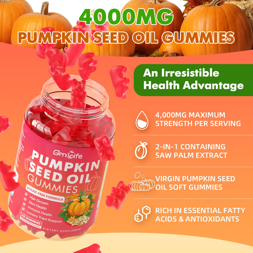 Gummies with saw palmetto and pumpkin seed oil for urinary tract health