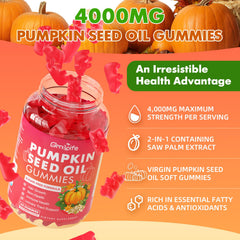 Gummies with saw palmetto and pumpkin seed oil for urinary tract health