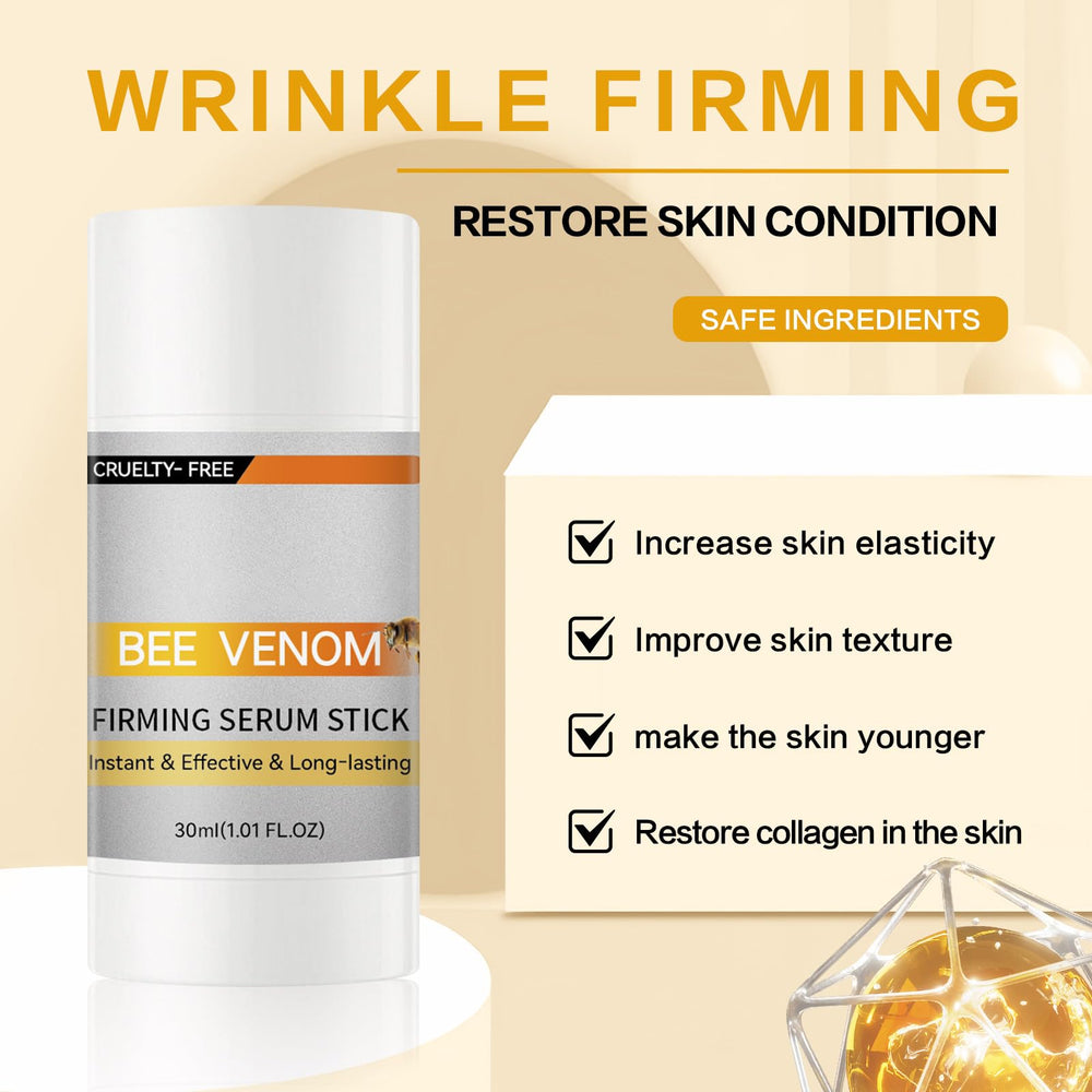 Grospe Bee Venom Serum Stick can be applied to face, neck, and arms for firming.