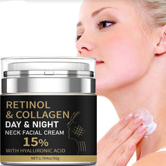 Grospe Collagen Firming Cream bottle depicts day and night use.