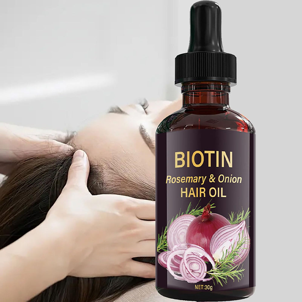 Grospe Onion Biotin Rosemary Hair Oil application on damp hair smooths frizz.