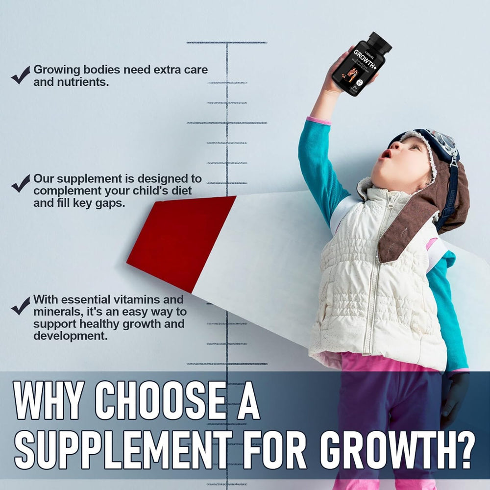 Growth Capsules bottle side view