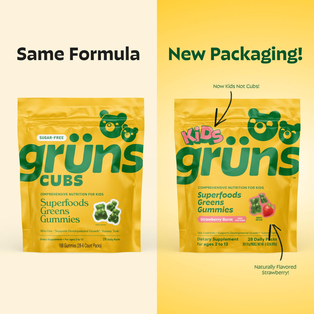 Grüns strawberry-flavored gummies close-up highlighting tasty texture.