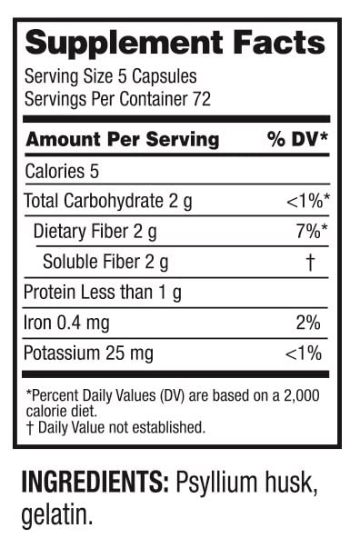 Guardian Psyllium product packaging and bottle