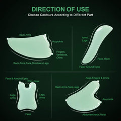 Set of four Guasha boards in different shapes