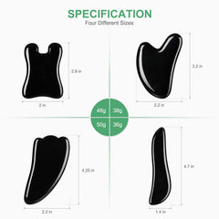 Coin-shaped black Gua Sha board