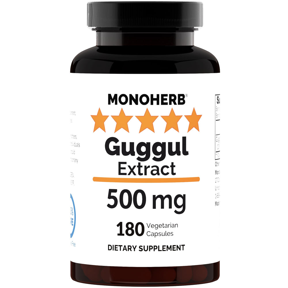 MONOHERB Guggul Extract 500 mg - 180 Capsules bottle front view