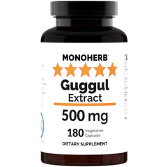 MONOHERB Guggul Extract 500 mg - 180 Capsules bottle front view