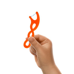 Fluoride-coated floss on GUM Crayola Twistables Kids Flossers