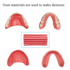 Denture fitting material kit components and instructions