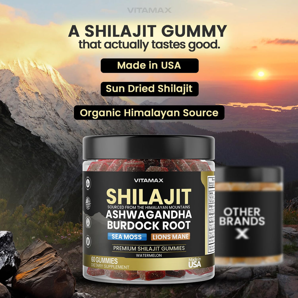Gummies blend of Shilajit Ashwagandha Sea Moss Burdock Root and Lions Mane