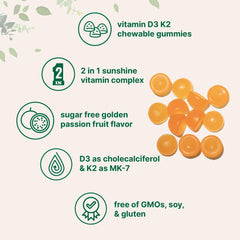 Gummies bottle on white background