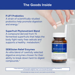 Graphic illustrating digestive health and energy benefits