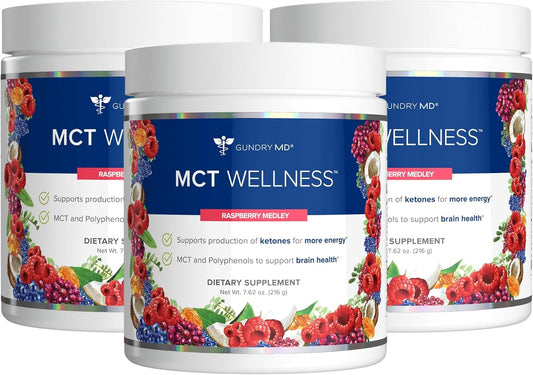 Gundry MD MCT Wellness Powder Raspberry Medley canister