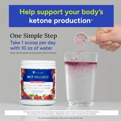 Serving scoop of Gundry MD MCT Wellness Powder Raspberry Medley