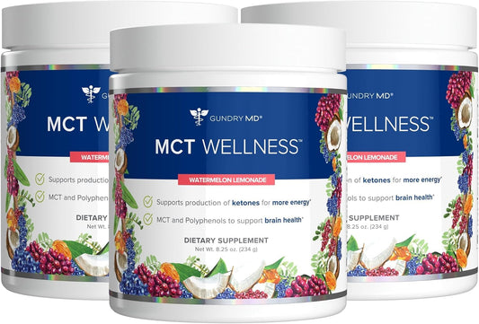 Gundry MD MCT Wellness Powder Watermelon Lemonade bottle label