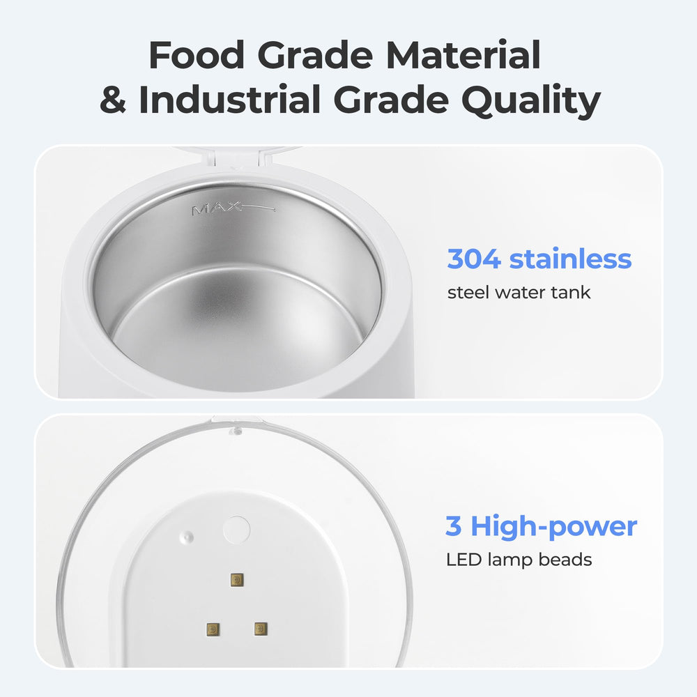 Dentures and dental appliances being cleaned