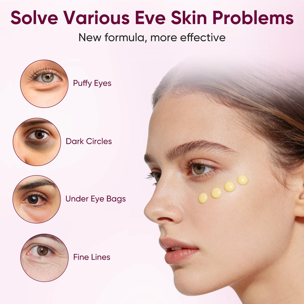 GUOYAOLIFU Retinol Vitamin-E formula illustrating soothing eye area care