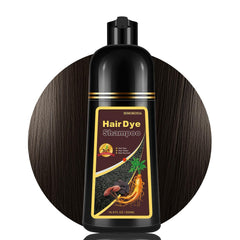 GURKOOYD Coffee Hair Dye Shampoo bottle front showing 3-in-1 formula for color, cleanse, and condition.